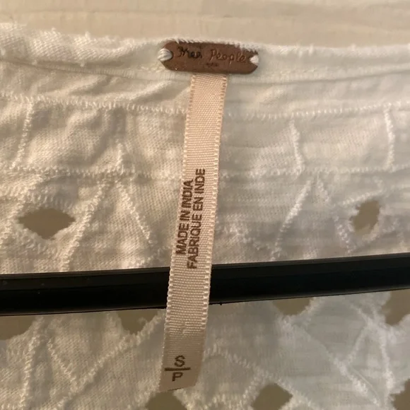 Free People White Embellished Fitted Longsleeve Blouse - Picture 14 of 15